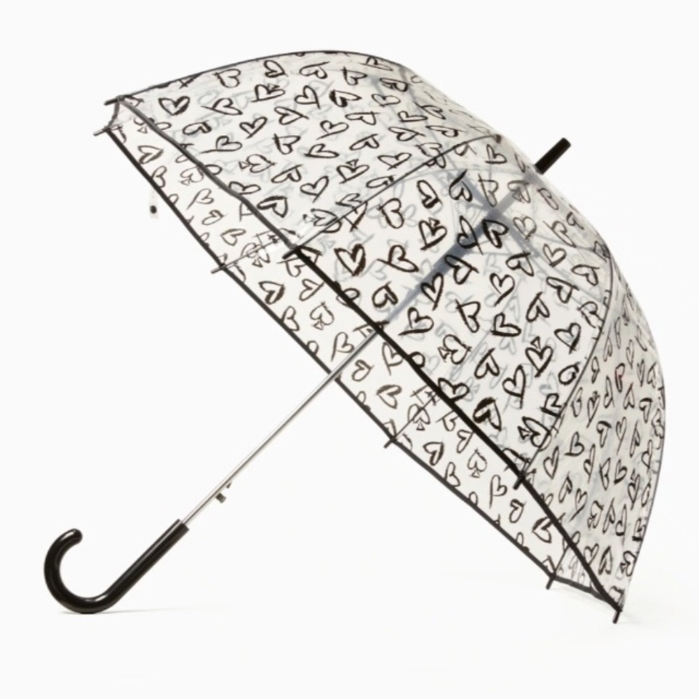 Kate spade clear bubble heart pattern umbrella nwt - Picture 1 of 8
